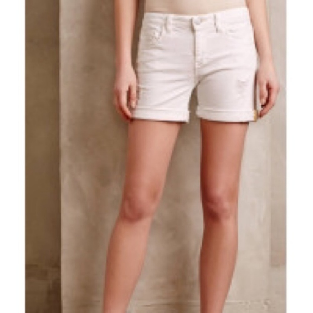 White Pilcro Anthro Jean Shorts